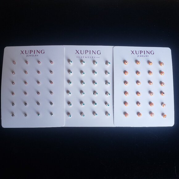 Evil Eyes Tiny Ear/Nose Rings 3 packs Multiple Pieces NEW in Package - Picture 1 of 13